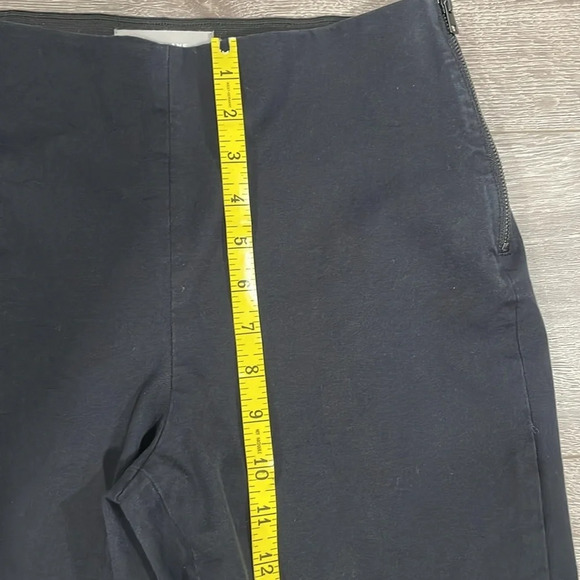 Everlane The Side Zip Stretch Cotton Pant Black 8 - Picture 9 of 14